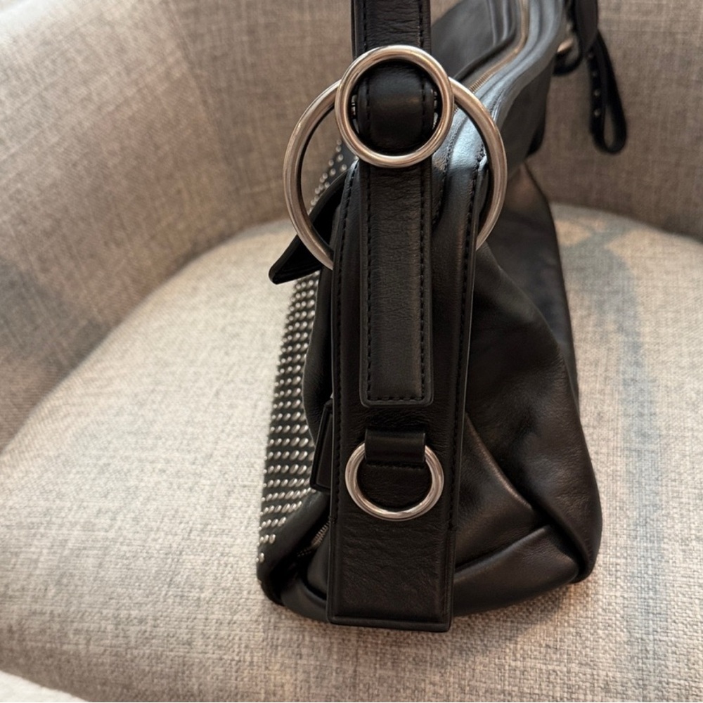 Marc by Marc Jacobs Workwear Elegant Black Studded Shoulder hobo Bag leather - Picture 7 of 15